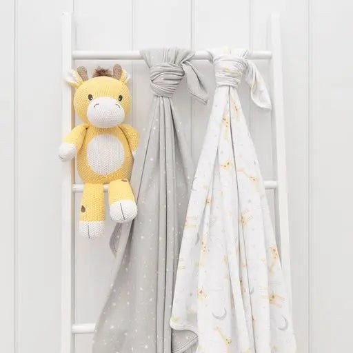 'Noah Giraffe' Swaddle 2pk