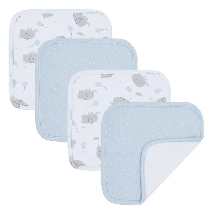 'Mason Elephant' Washcloths 4pk