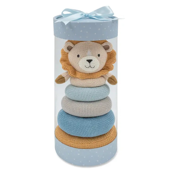 'Leo the Lion' Knitted Stacking Ring Toy Gift Set