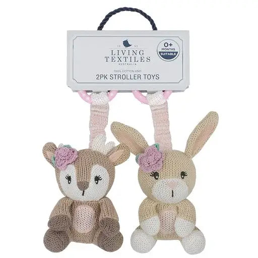 'Ava the Fawn & Amelia the Bunny' Stroller/Car Seat Toys