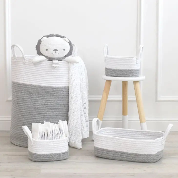 Grey/White Nursery Storage Set 3pc