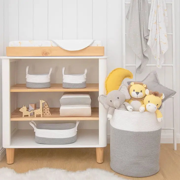 Grey/White Nursery Storage Set 3pc