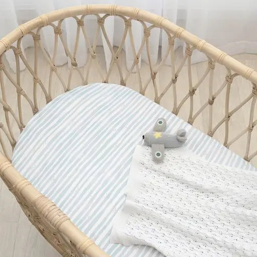 'Up Up & Away' Bassinet Fitted Sheet 2pk