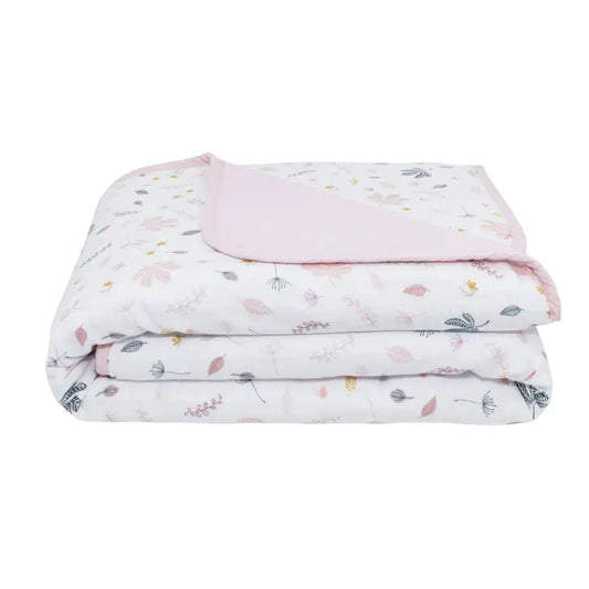 'Botanical Flowers' Muslin Pram Blanket