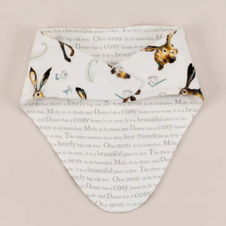 'Molly Hare' Printed Bandana Bib