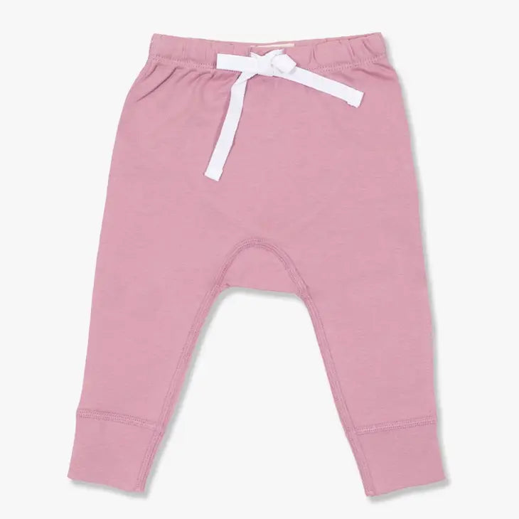 Sage Flower Pink Heart Baby Pants